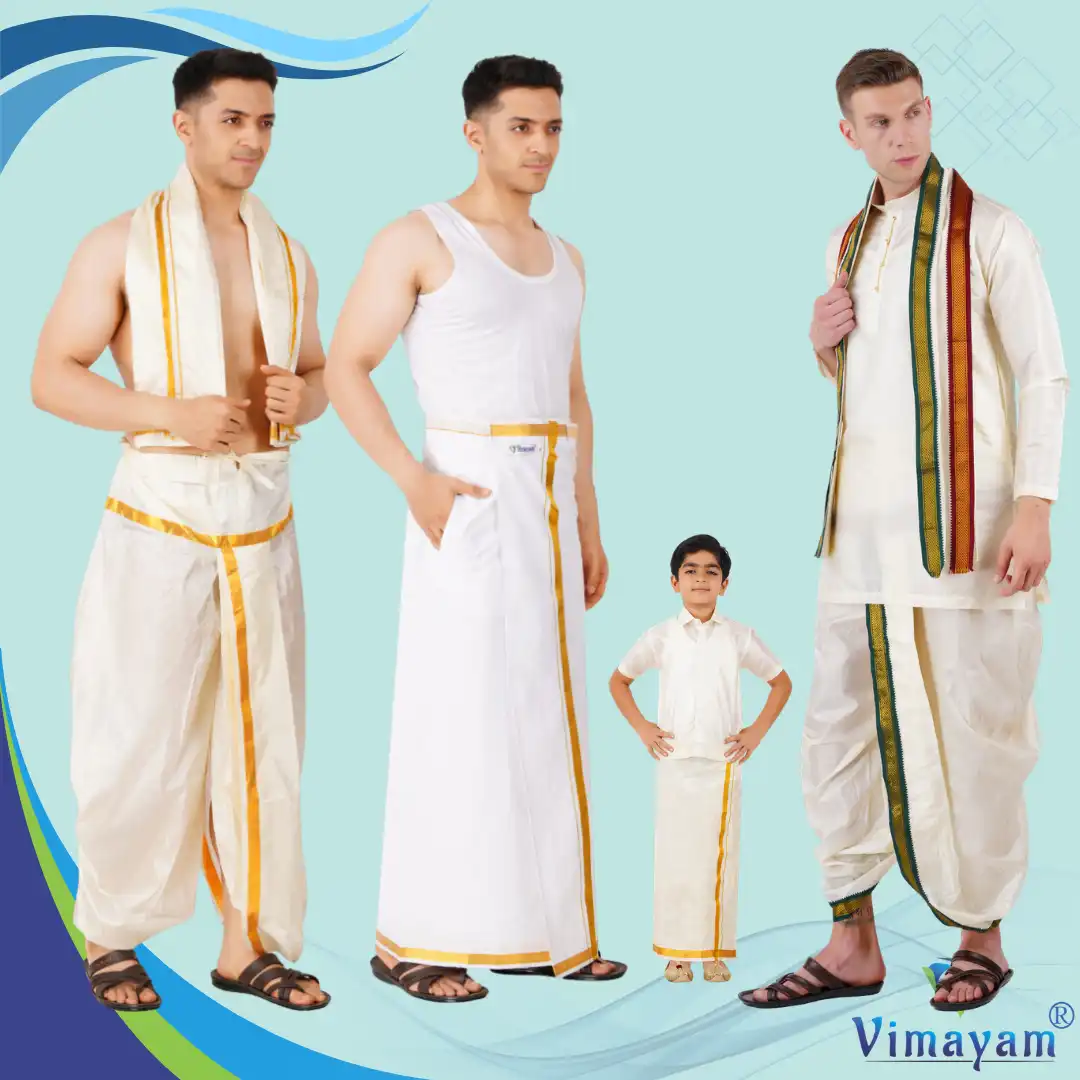 READYMADE DHOTIES – SILK DHOTIES | Vimayam Dhoties